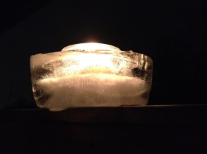 We made lanterns out of ice, lit with a candle, to celebrate our new farming year. Happy New Year!